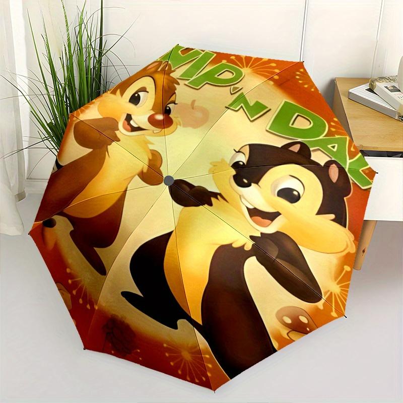

Disney Chip & Dale Cartoon Cartoon Umbrella, Portable 3-Fold Compact Umbrella, Suitable for Camping, Hiking and Travel, Ideal Easter Birthda
