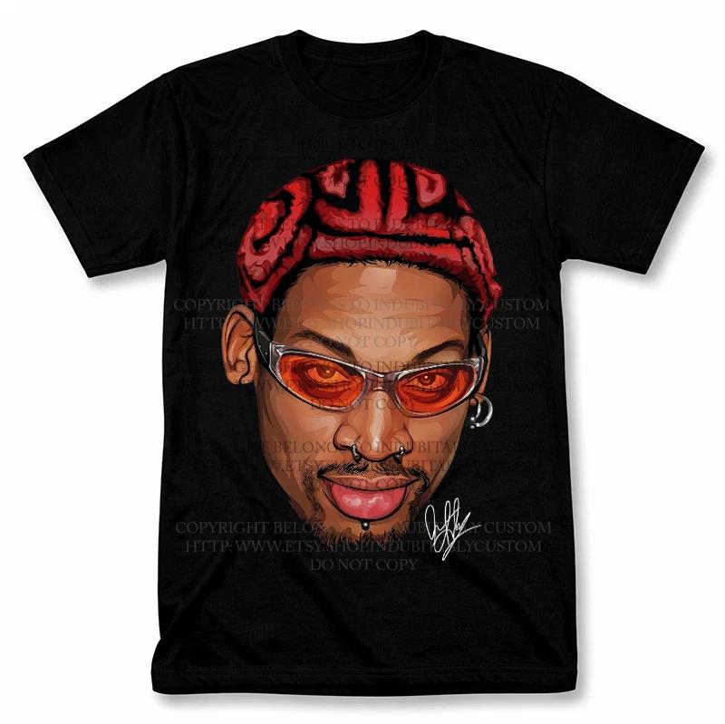 Dennis Rodman Zig Zag Red Hair Rodzilla 90 s Graphic T Shirt Vintage Style Tee S