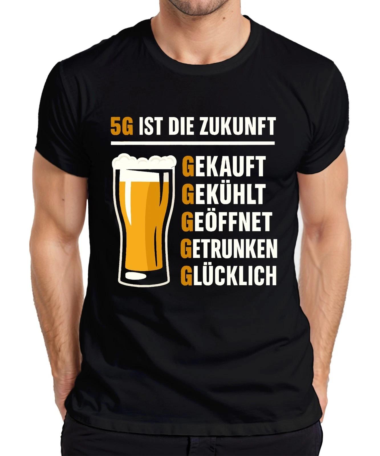 5G ist die Zukunft Gekauft Gekühlt Getrunken Bier Bierglas Kneipe Herren T-Shirt XXL