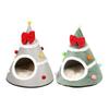Houses for Cats Christmas Beds Winter Pet Supplies Warm Bed Puppy Accessories Velvet Thickened Cat House Christmas Decor