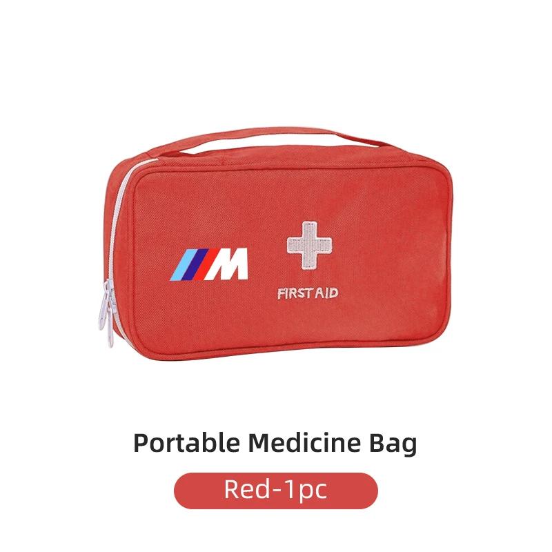 Car Sticker Hot 2025 First Aid Medicine Storage Bag Outdoor Home Travel Medical Kit For BMW Power Performance M4 M3 M5 M6 F30 F1