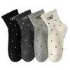 Women's Summer Thin Boat Socks, Women's Summer Ballet-style Bow Polka Dot Breathable Short Socks