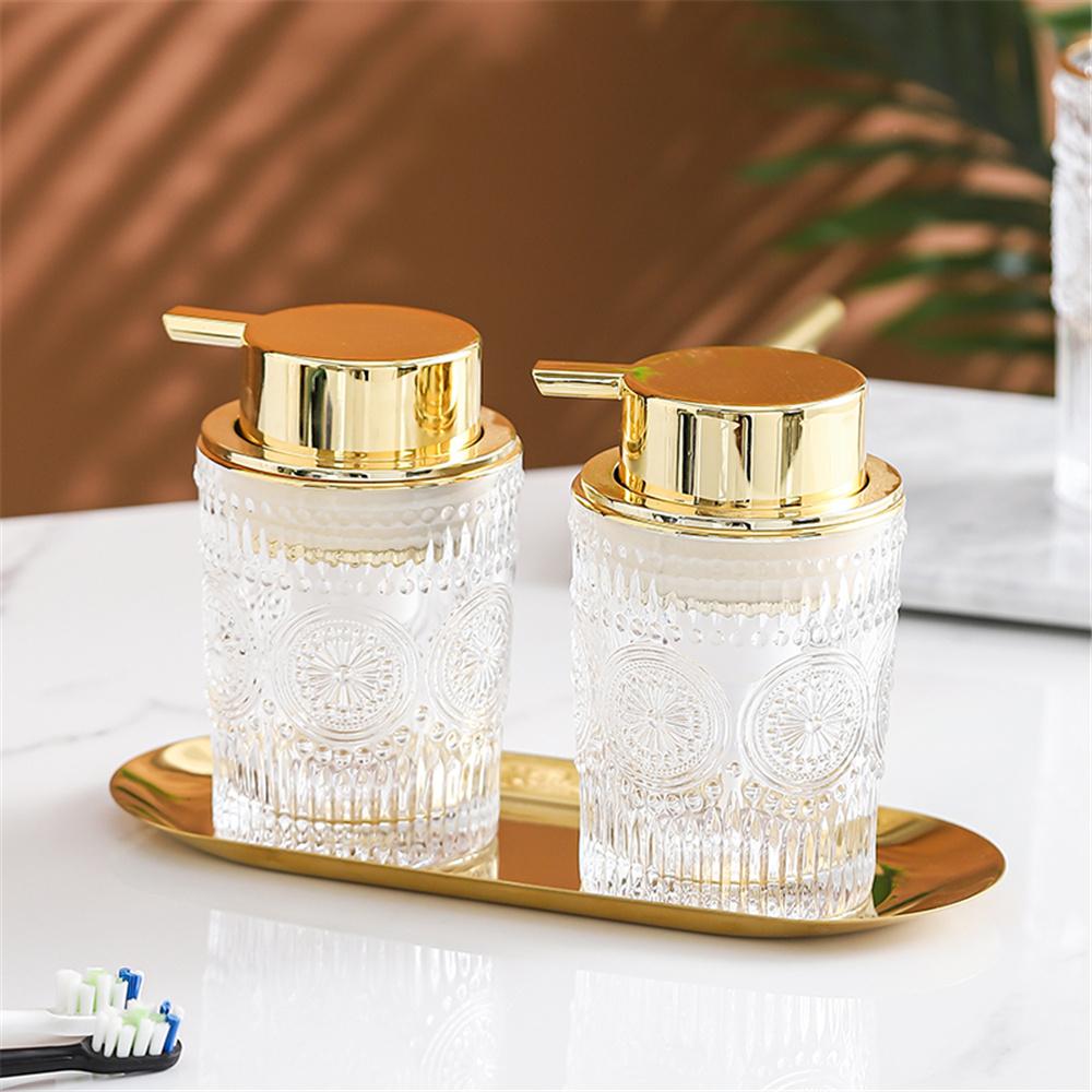 300Ml/400Ml Bathroom Glass Soap Dispenser Mousse Foam Empty Refill Sub-Bottling Hand Sanitizer Shower Gel Shampoo Foaming Bottle