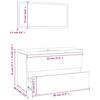 Bathroom Furniture Set Gray Sonoma Particleboard