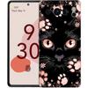 Artistic Black Cat Starry Night Phone Case For Google Pixel 9 8 7 6 Pro XL 8A 7A 6A TPU Shell Soft Shockproof Black Cover