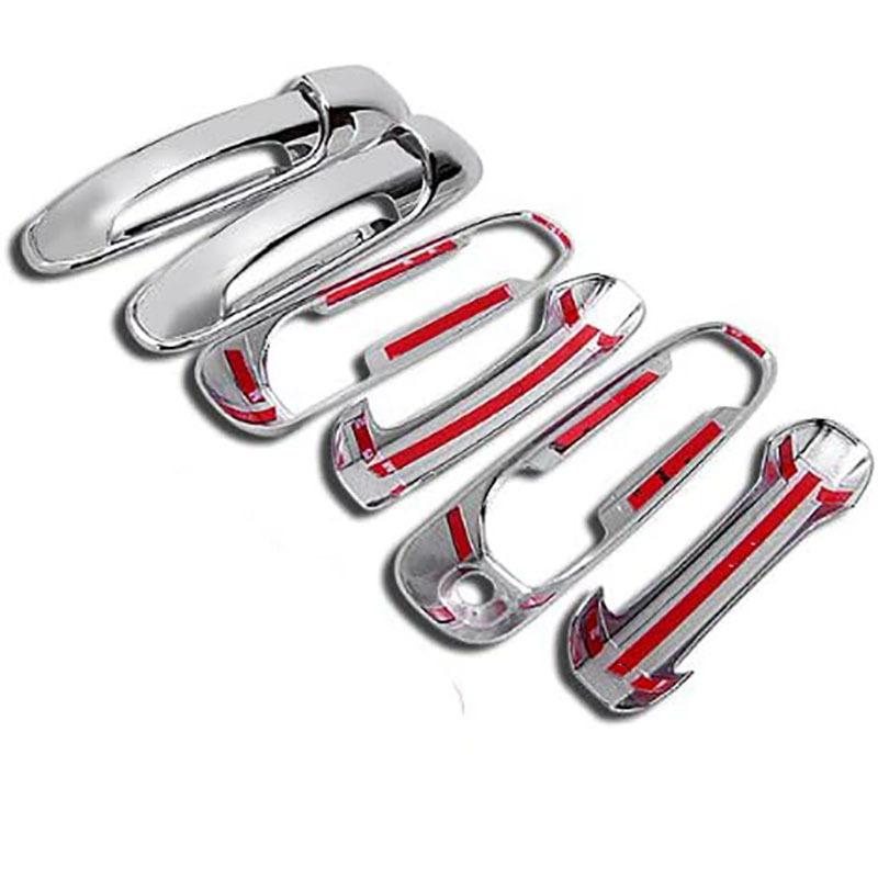 AA92-8Pcs/Set ABS Chrome 4 Door Outside Handle Cover Trims For 2002-2008 Dodge Ram 1500 2500 3500 Car Styling