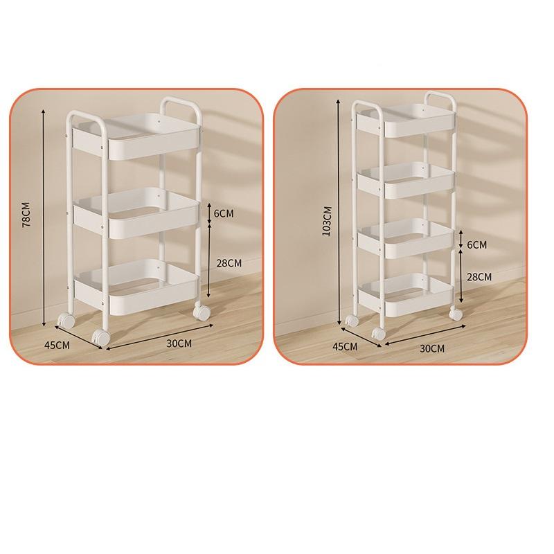 Multifunctional Rolling Storage Cart Storage Shelf