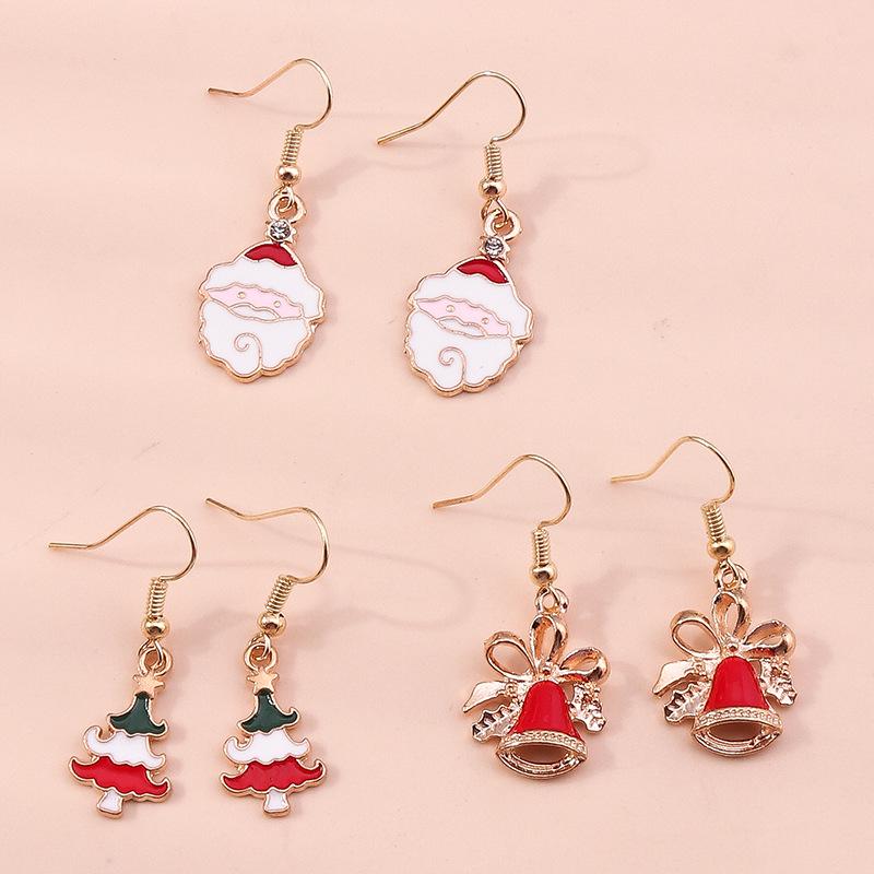 Christmas Earring Set: Reindeer, Santa, Snowman & Tree