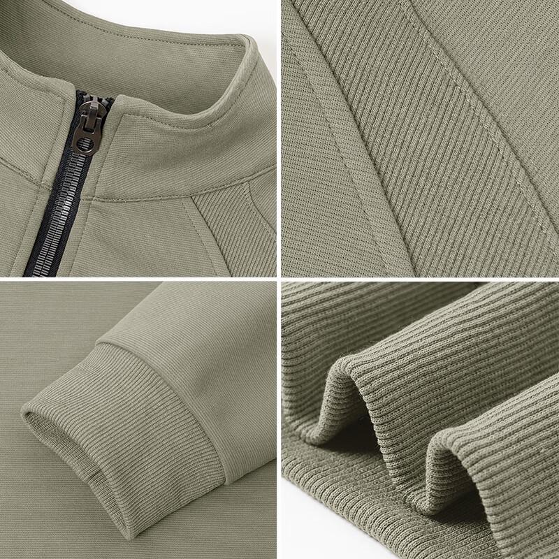 Duduosbao Men's Half-Zip Stand-Collar Sweatshirt