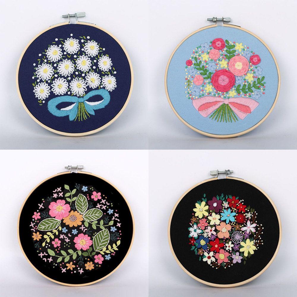 Buy DIY With Hoop Cross Stitch Artcraft Bouquet Flower Needlework