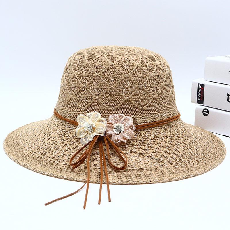 New Straw Hat Women's Outdoor Sunshade Sunscreen Hat Big Brim Trendy Vacation Beach Hat Breathable Cool Hat