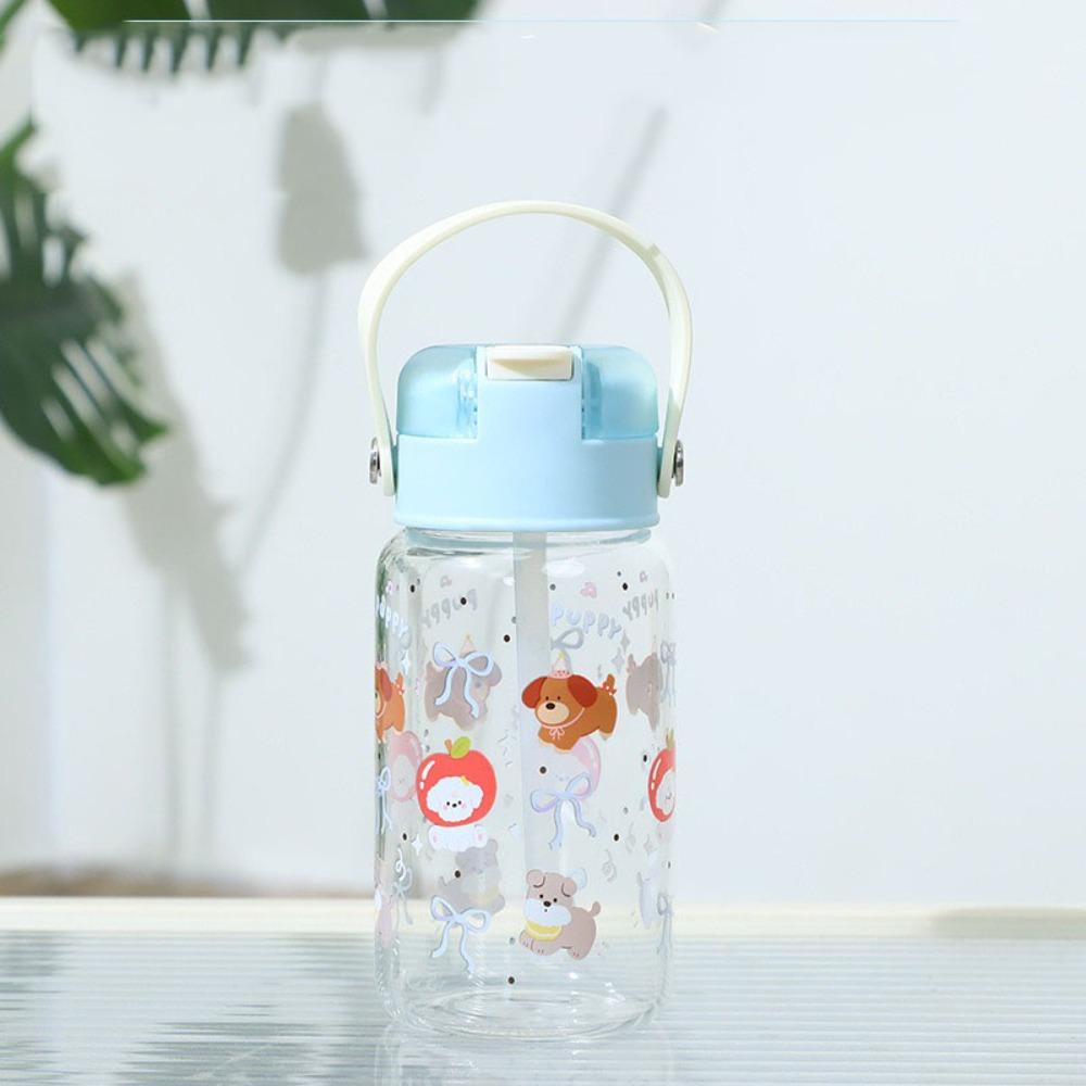 Bouncing Plastic Water Bottle Double Drinking Cartoon Water Bottle  Children