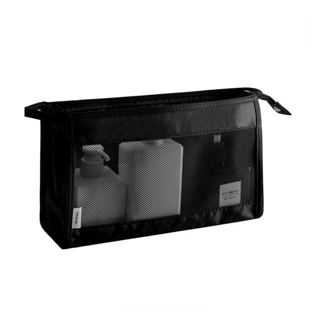 Foldable Mesh Makeup Organizer Hanging Toiletry Bag Large Capacity Wash Bag  Brushes