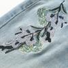 Women's High-Waist A-Line Wide Leg Embroidered Denim Shorts - Summer 2025 Collection