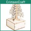 Wooden Diy Rotating Rainbow Light Christmas Tree Model Experiment Equipment For Primary School Students