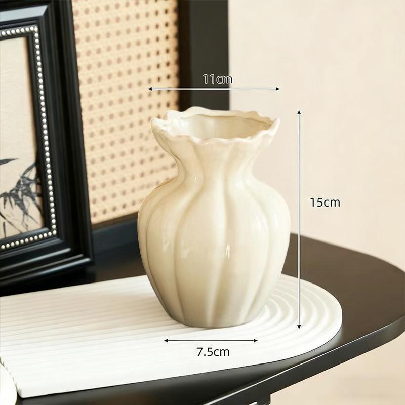 Ceramics Vase Flower Vase Decorations Household Table Accessories Nordic Vases For Flowers Bottle Room Decoration Workspace Accessories