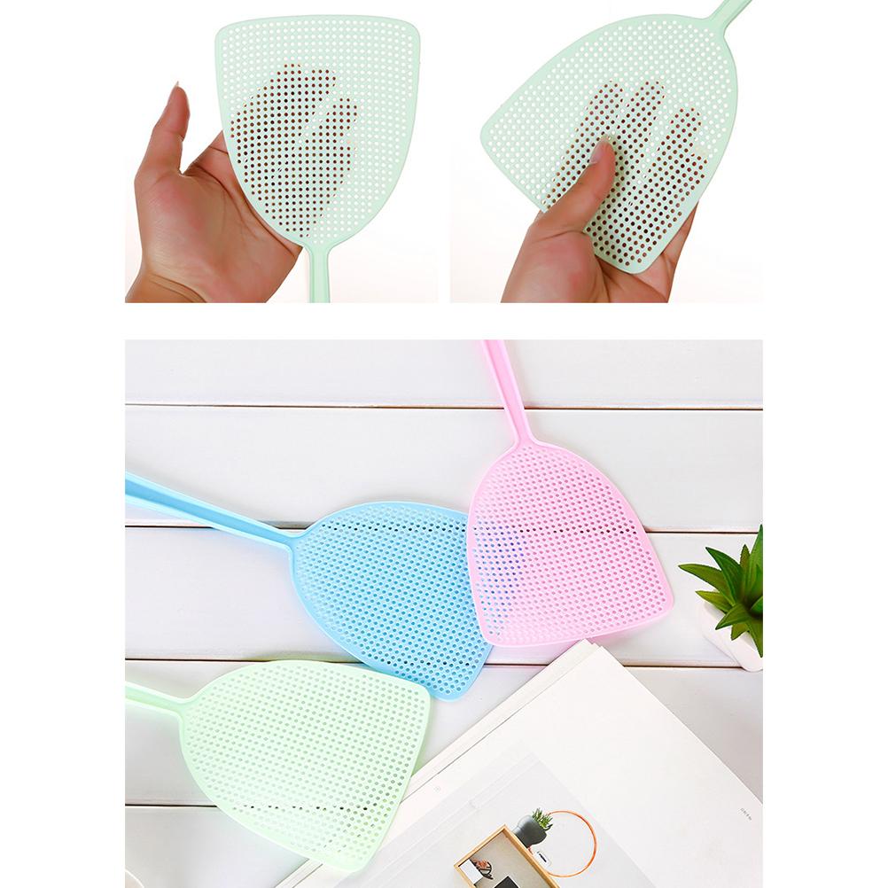 3 Pcs Plastic Fly Swatter Manual Swat Pest Control Prevent Pest Mosquito Tool with Long Handle