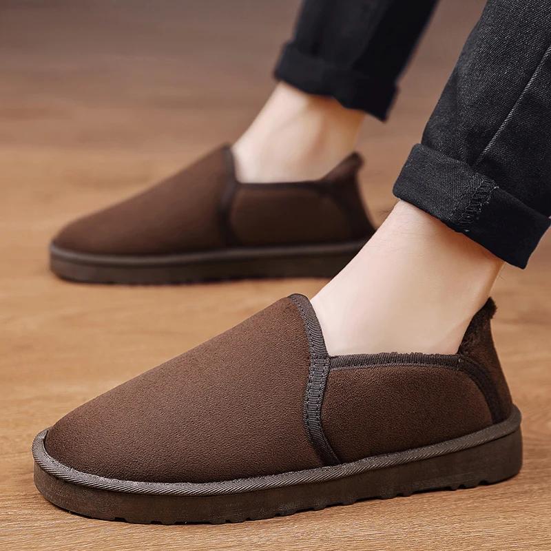 Fashion Snow Boots Men Women Winter 2025 New Lovers Plush Thick Comfortable Cotton Shoes Waterproof Anti Slip Outdoor Casual Shoes Flats