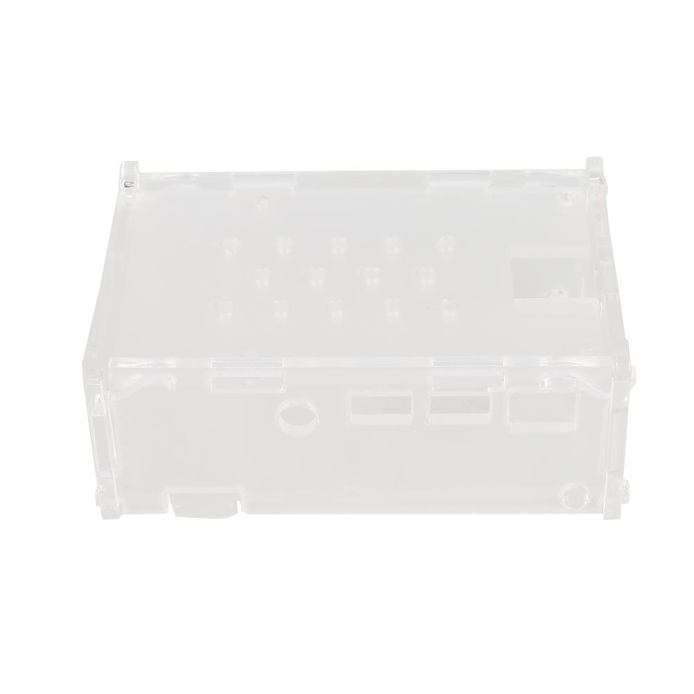 Acrylic Case with 5V Cooling Fan 3 Heatsinks Camera Bracket Mounting Hole for Raspberry Pi 4B