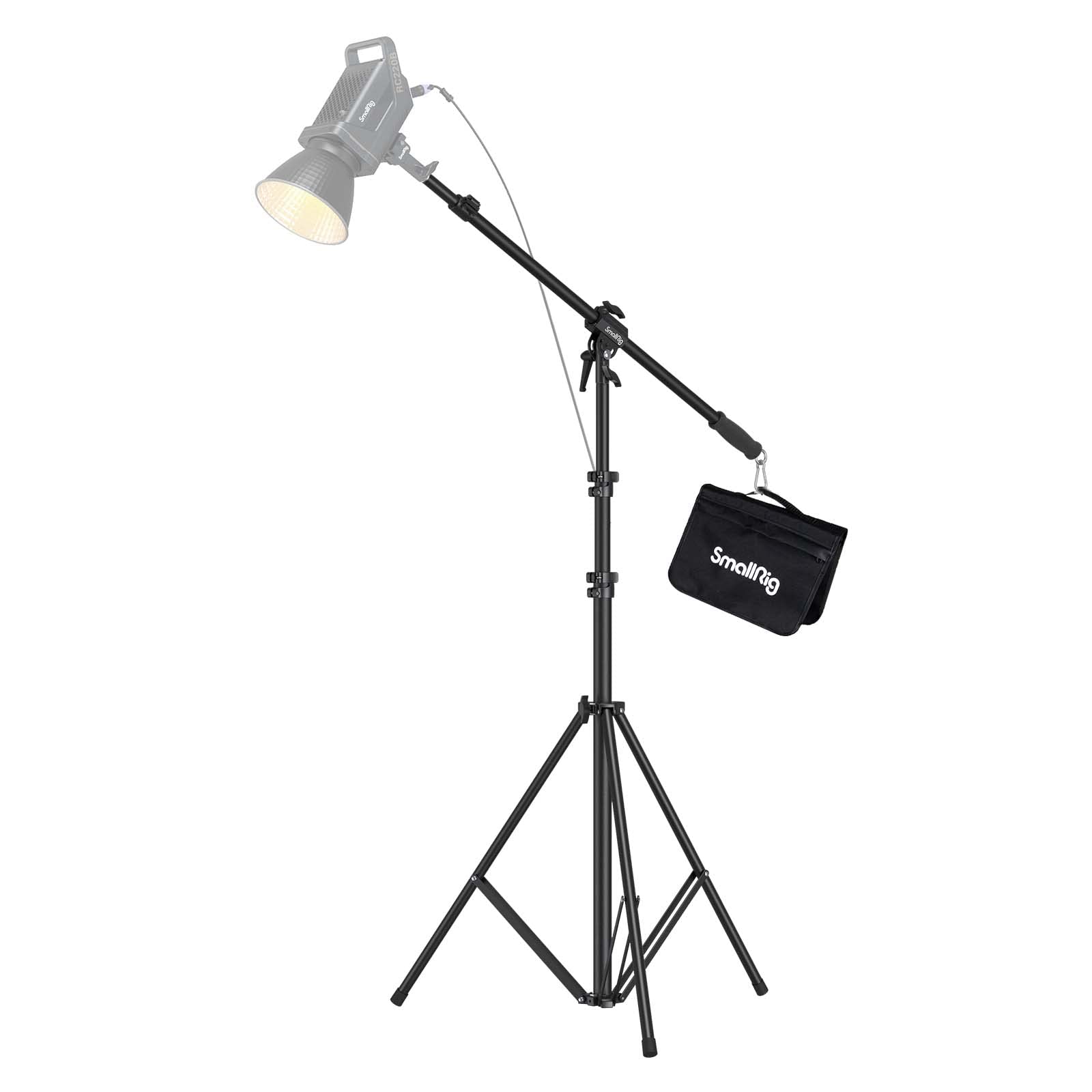 

SmallRig Light Stand Photography with Boom Arm Load Capacity 5kg Height Adjustable to Strobe Video Light Softbox Tripod 3737 RA-S280A (Up 280cm)