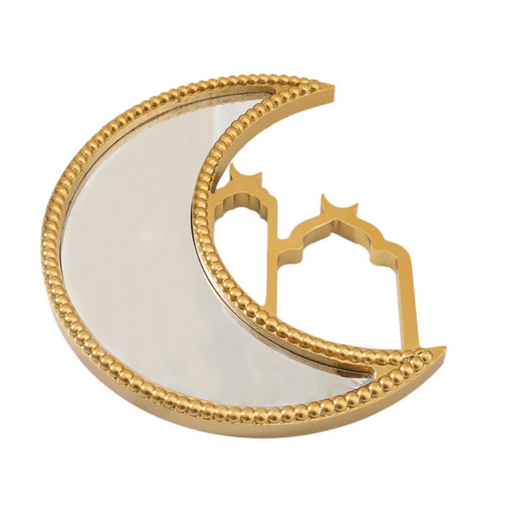 Moon Shaped Moon Food Serving Tray Elegant Eid Candy Dish Ramadan Decorative Tray  Eid Celebration