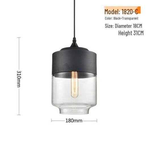 Modern Minimalist Nordic Pendant Light - Glass Lamp for Restaurant, Bar, Living Room, Bedroom, or Store