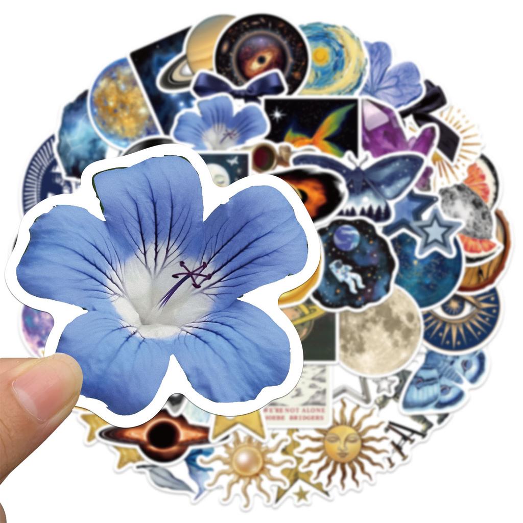 50 Stück Universum Planet Kunst Ästhetik Aufkleber DIY Handy Gitarre Laptop Notizbuch Koffer Tasse Wasserdichter Aufkleber Kinderspielzeug