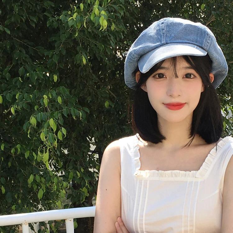 Cowboy Beret Female Retro Octagonal Hat Painter Hat Summer Sun Protection Hat Sun Hat Cloud Hat