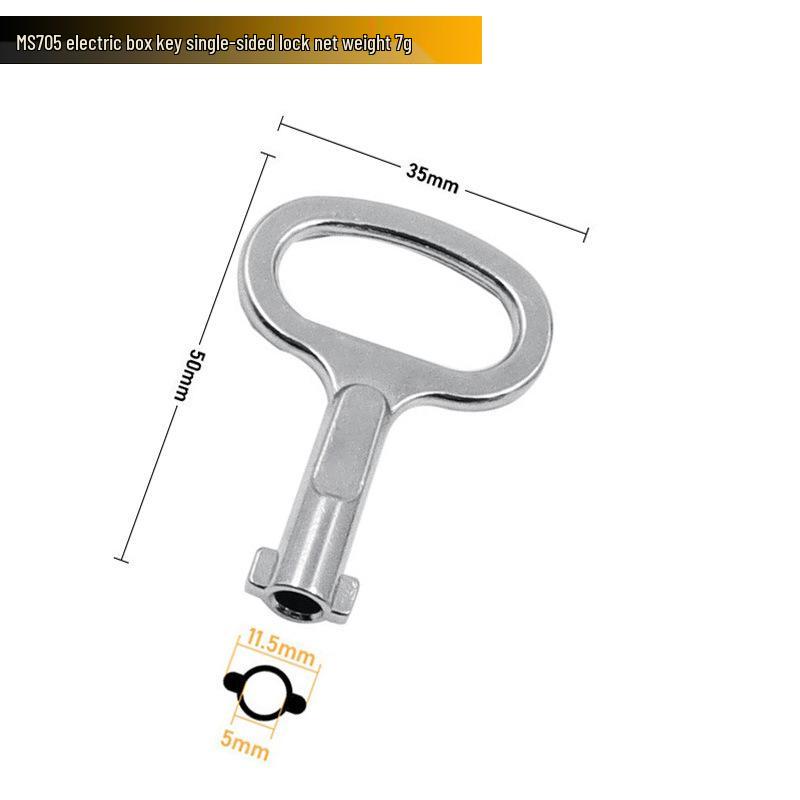 Multi-size Cross Electrical Cabinet Triangle Key Wrench for Elevator, Water Meter, Square and Round Holes
