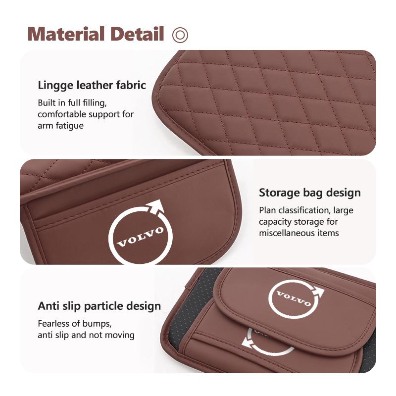 Car Armrest Cover Mat Waterproof Non Slip Storage Box Pad For Volvo XC90 XC60 C30 S60 C70 XC40 V40 XC70 V70 V60 V90