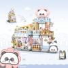 MEIEST Mini City Shop Street View Building Blocks Model Set,Simulation Panda Architecture Collection Particle Construction Building Bricks Toy