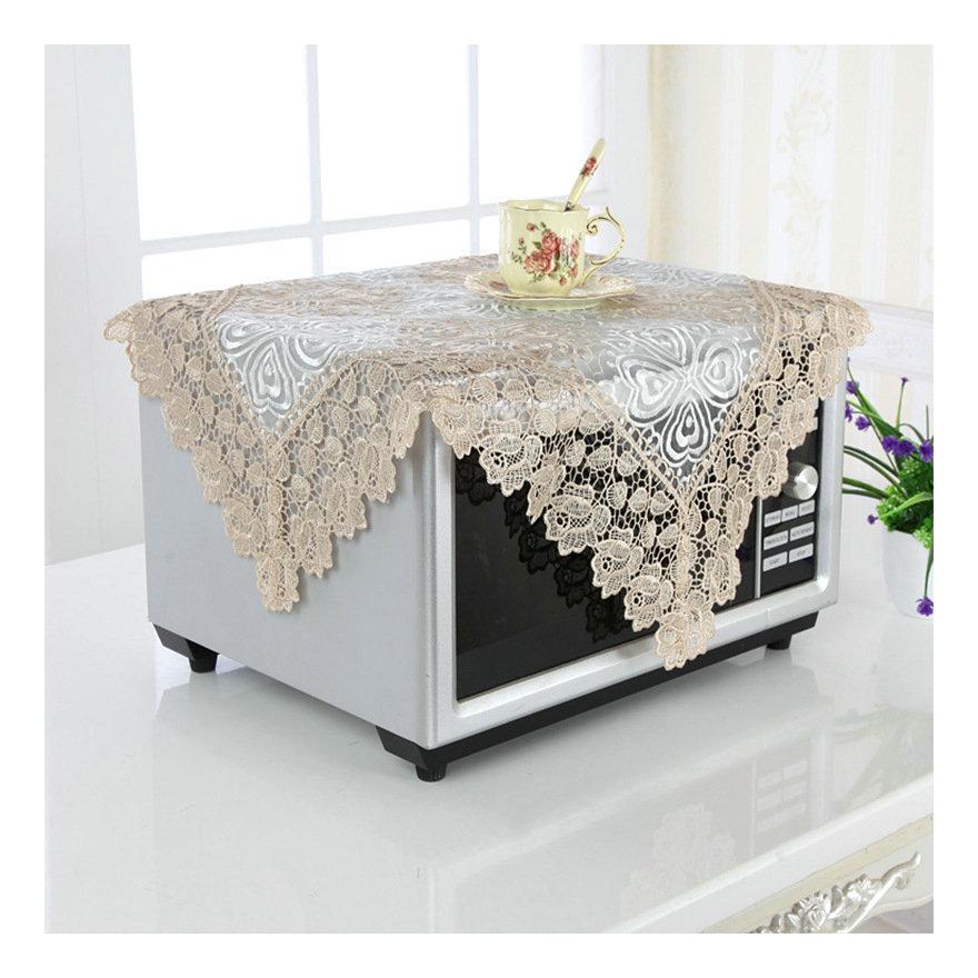 Mantel Bordado Cubierta de Mesa de Comedor Mantel Tela de Encaje Flor Electrodomésticos Mueble de TV Mesa de Noche Toallas