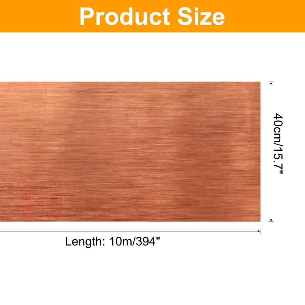 uxcell Brushed Rose Gold Wallpaper, 40cm x 10m, Self-Adhesive, Waterproof, Peel and Stick, for DIY Kitchen Counters, Cabinets, and Bathrooms