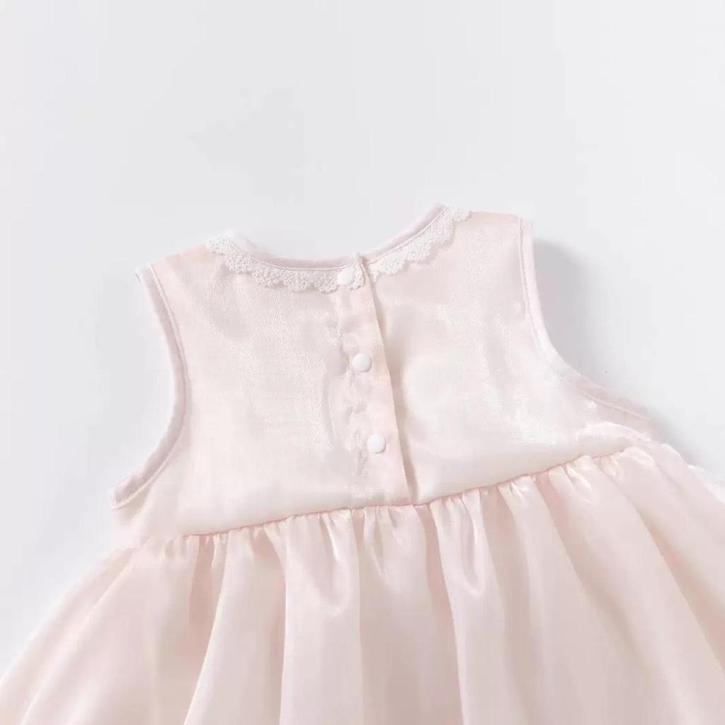 Korean Style Toddler Flower Girl Lace Princess Dress for One-Year-Olds