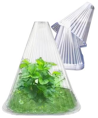 Seedling Cover Seedling Dome Set of 10 Transparent Plant Protection Bird Protection Planter Cover S.fields.inc (22cm)