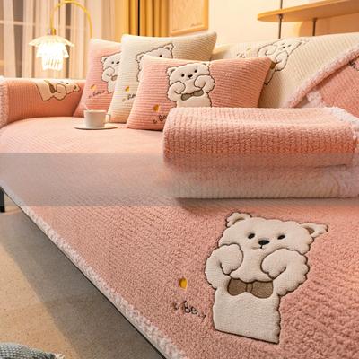 Sofa Cushion Winter Plush Thickened Non-Slip Seat Cushions Sofa Cover Cartoon Cover Towel