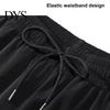 Secure Pocket Design Trousers Men Suit Pants Ice Silk Straight Thin Side Pockets Drawstring Elastic Solid Color Waist Quick Dry Gym Traning