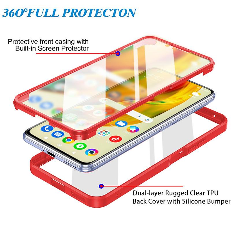 360 Full Body Phone Case For Xiaomi POCO X3 X4 X5 X6 Pro X3 C3 POCO M2 M3 M4 M6 Pro 4G F5 F6 5G Built Screen Protector Cover