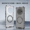 For Honor X60 5G Case Compatible with MagSafe Honeycomb Design TPU+PC Phone Cover
