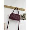 New Woven Bag For Women Niche High-end Wine Red Hand-held Single Shoulder Crossbody Small Square Bag Camera Pillow Bag