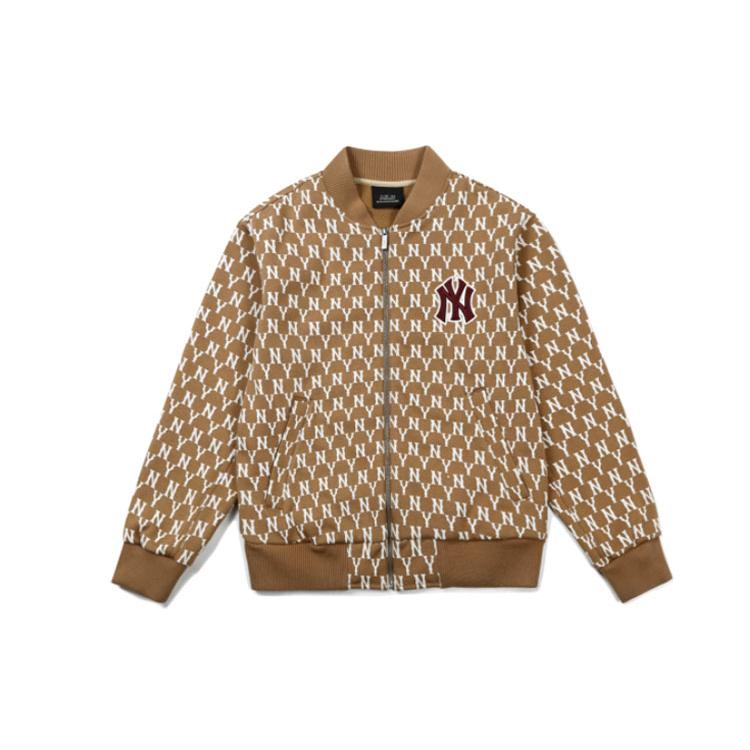 New MLB Baseball Jacket Unisex Beige 31JPM3061-50B