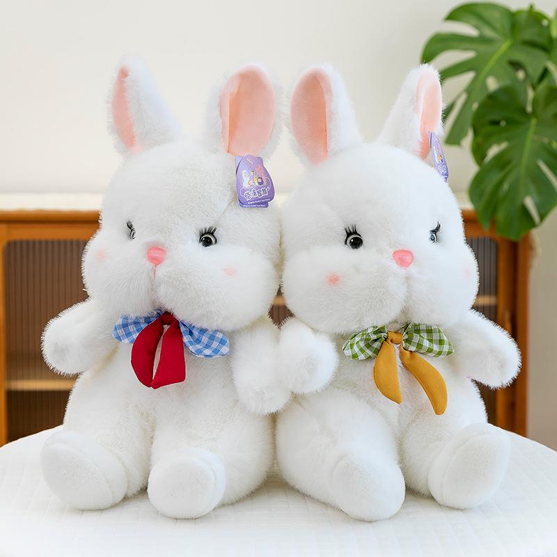 Super Cute Rabbit Plush Toy Girl Birthday Gift Bow Tie Rabbit Sleep Pillow Office Doll