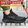 Summer New Couple Work Safety Shoes Steel Toe Cap Men's Work Shoes Protection Sneakers Indestructible Shoes Puncture-Proof Boots