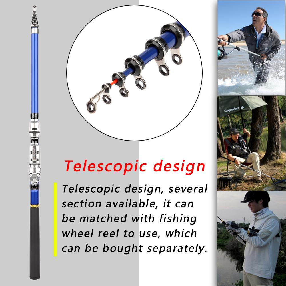 Mini Glass Fiber Telescopic Ultra light Casting Rock Sea Fishing Rod Pole (1.8m)