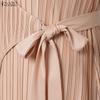 ZANZEA Women Elegant V-Neck Casual Sleeveless Pleated Long Dress