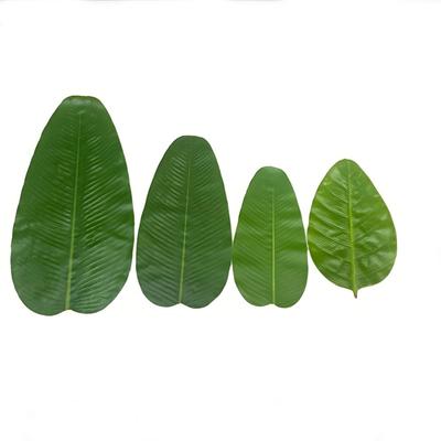 Banana Leaf Dining Table Hotel Hawaii Theme Party Decoration Green Simulation Leaves Rubber Coated Texture Food Arrangement