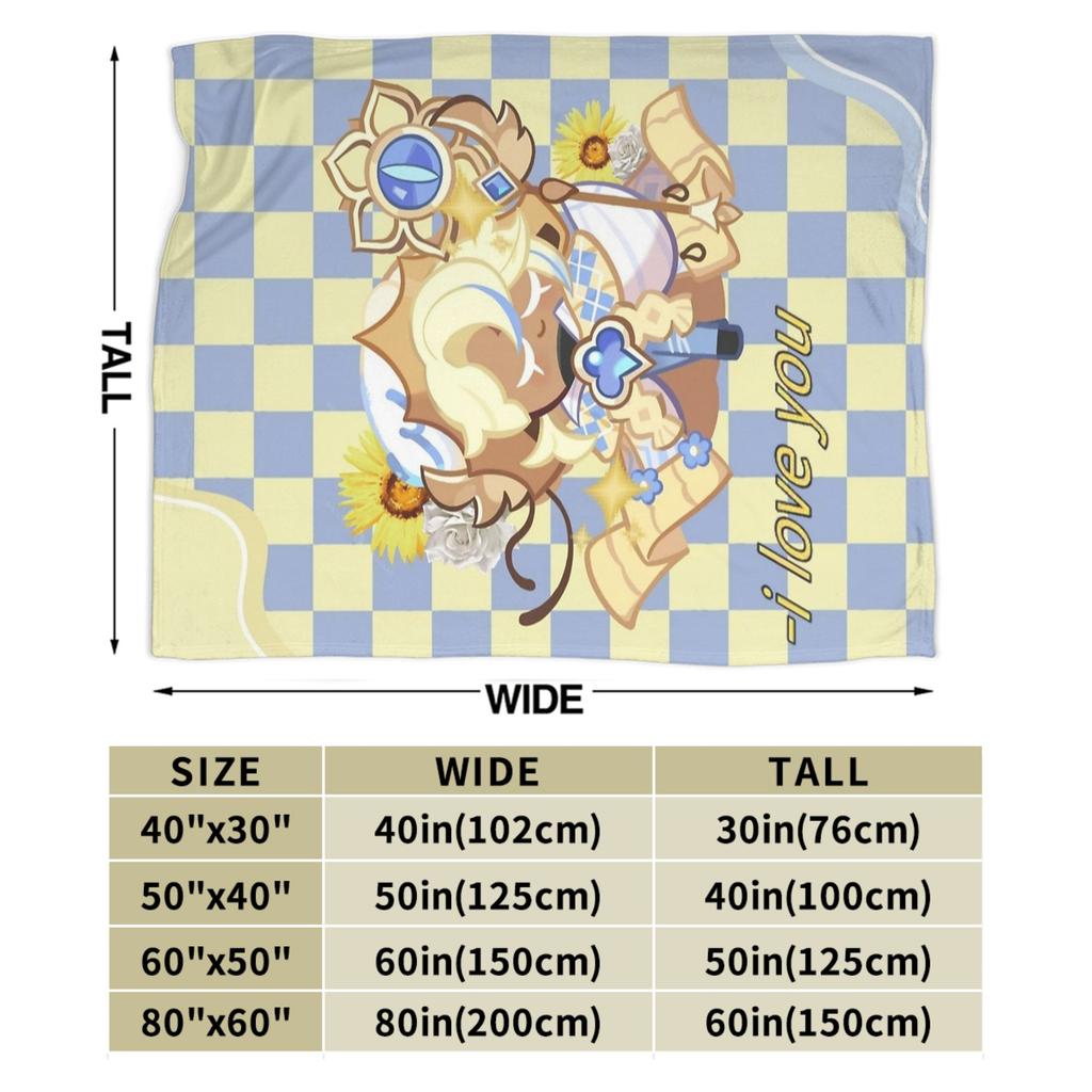 Pure Vanilla Knitted Blanket Flannel Cookie Run Kingdom Warm Throw Blankets for Bed Bedroom Quilt