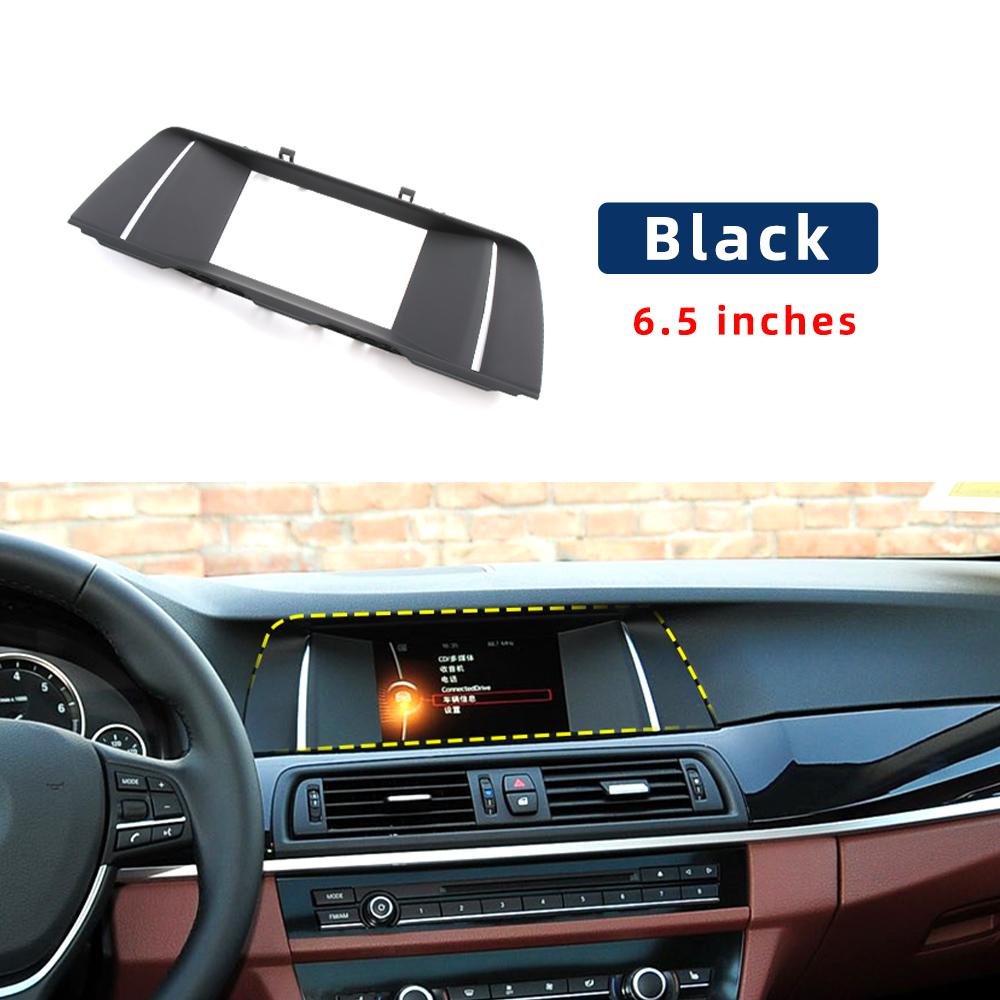 For BMW 5 Series F10 F18 ID4 Painted Piano Black Radio Frame LCD Display Screen Decorative Frame 10.25 Inch 6.5 Inch Display