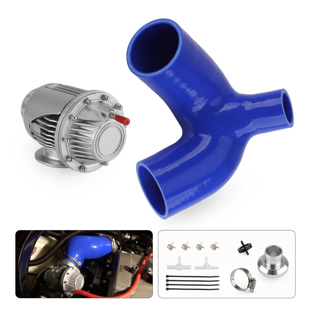 Für Yamaha FZR FZS SVHO SHO FX GP1800 Blaues Blow-Off-Ventil-Kit 50mm Aluminiumlegierung BOV Ablassventil