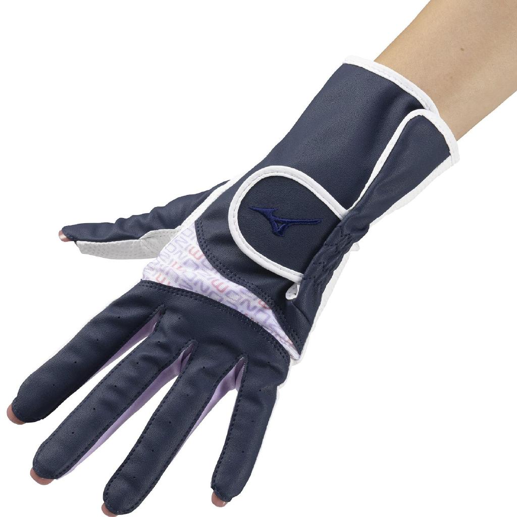 Mizuno Golf Nail 5MGWB650 Gloves, Fit, Women's, Pair, Navy, 21cm,